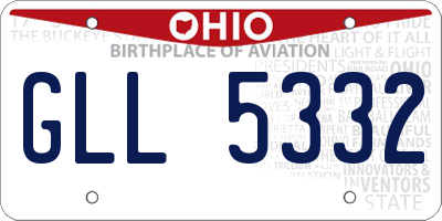 OH license plate GLL5332