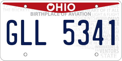 OH license plate GLL5341
