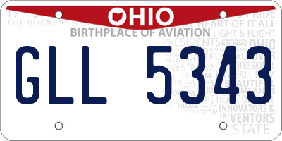 OH license plate GLL5343