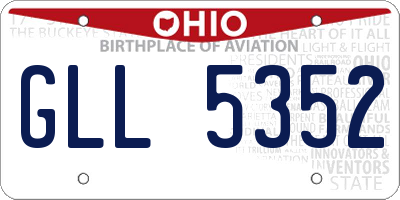 OH license plate GLL5352
