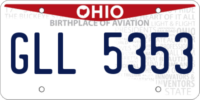 OH license plate GLL5353