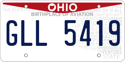 OH license plate GLL5419