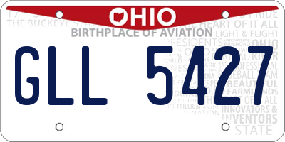 OH license plate GLL5427
