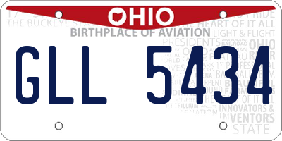 OH license plate GLL5434