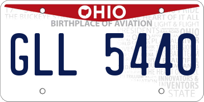 OH license plate GLL5440