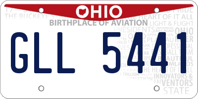 OH license plate GLL5441