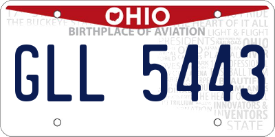 OH license plate GLL5443