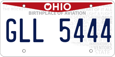 OH license plate GLL5444