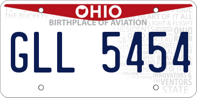 OH license plate GLL5454