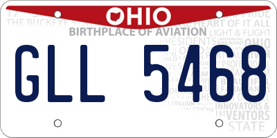 OH license plate GLL5468
