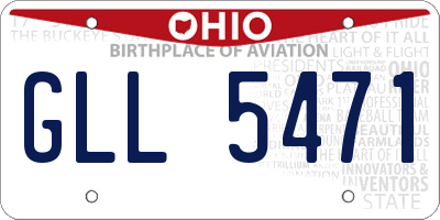 OH license plate GLL5471