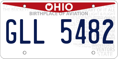 OH license plate GLL5482
