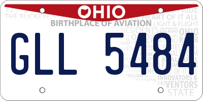 OH license plate GLL5484