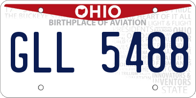 OH license plate GLL5488