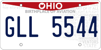 OH license plate GLL5544