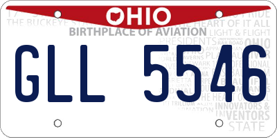 OH license plate GLL5546