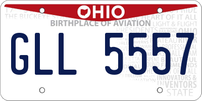 OH license plate GLL5557