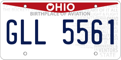 OH license plate GLL5561