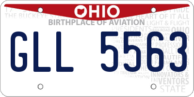 OH license plate GLL5563