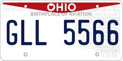 OH license plate GLL5566