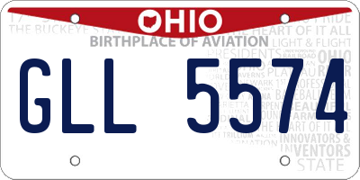 OH license plate GLL5574