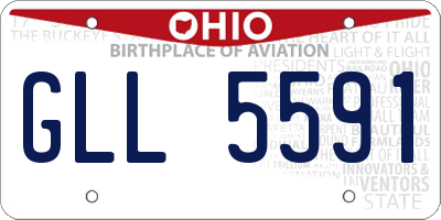 OH license plate GLL5591