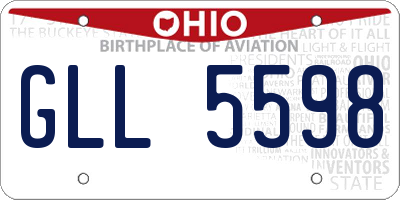 OH license plate GLL5598