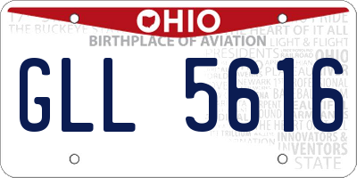 OH license plate GLL5616