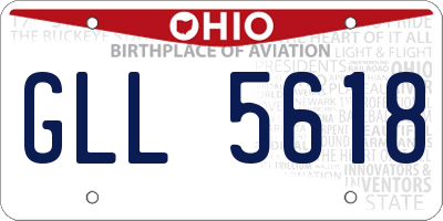 OH license plate GLL5618