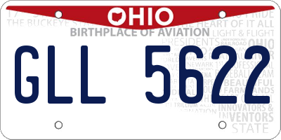 OH license plate GLL5622