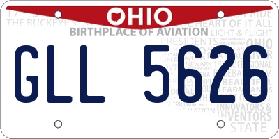 OH license plate GLL5626