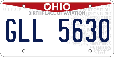 OH license plate GLL5630