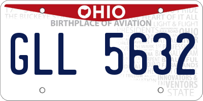 OH license plate GLL5632