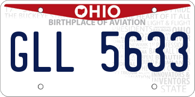 OH license plate GLL5633