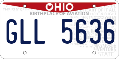 OH license plate GLL5636