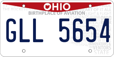 OH license plate GLL5654