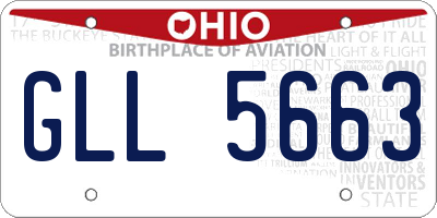 OH license plate GLL5663