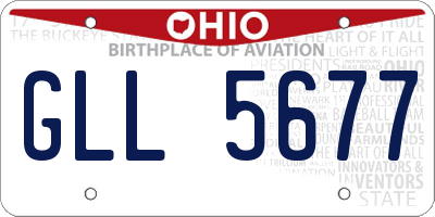 OH license plate GLL5677