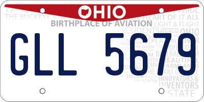 OH license plate GLL5679