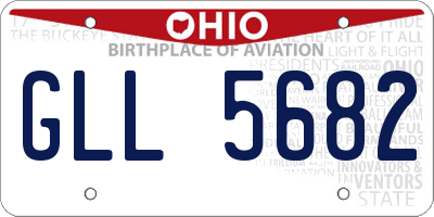 OH license plate GLL5682