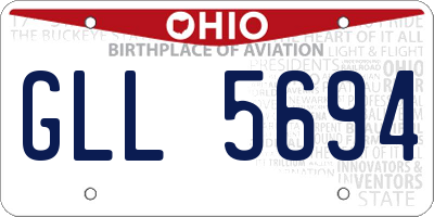 OH license plate GLL5694