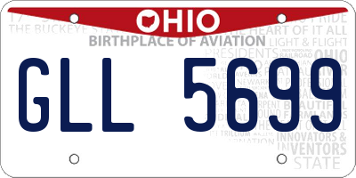 OH license plate GLL5699