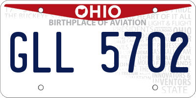 OH license plate GLL5702