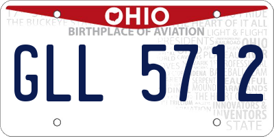 OH license plate GLL5712