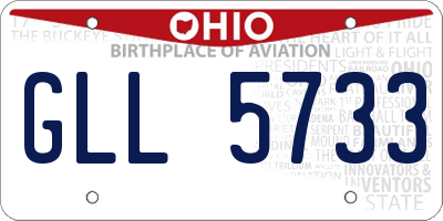 OH license plate GLL5733