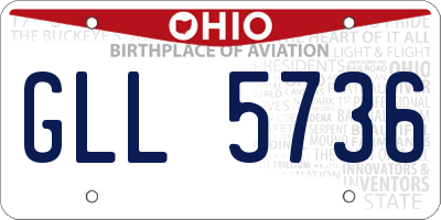 OH license plate GLL5736