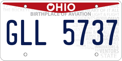 OH license plate GLL5737