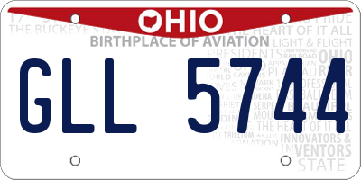 OH license plate GLL5744