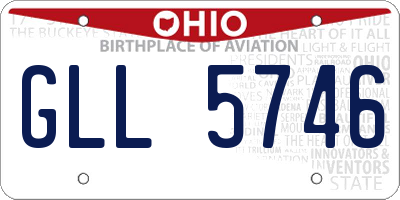OH license plate GLL5746