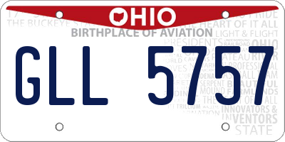 OH license plate GLL5757